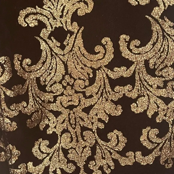 Velvet Stamped Gold Baroque print jeans, 7 For All Mankind - Picture 11 of 12